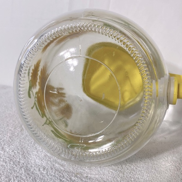 Vintage Sun Tea Sunflower Glass Beverage Dispenser Jar - Picture 7 of 12